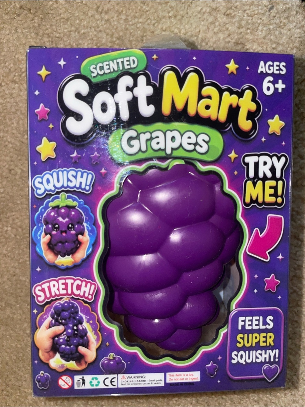 Scented Purple Grapes Squishy Toy -